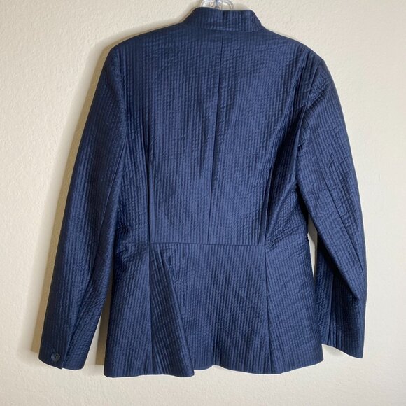 rag & bone textured tuxedo blazer jacket w/ leather trim - Picture 5 of 5